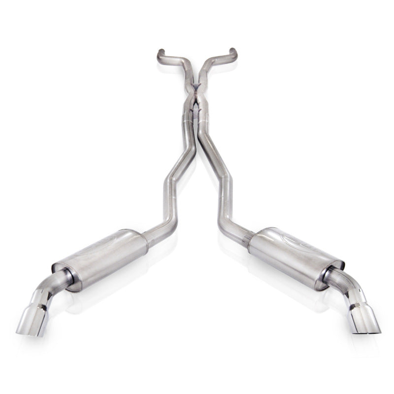 Load image into Gallery viewer, Stainless Works 2010-15 Camaro 6.2L 3in Exhaust X-Pipe Chambered Turbo Mufflers Polished Tips
