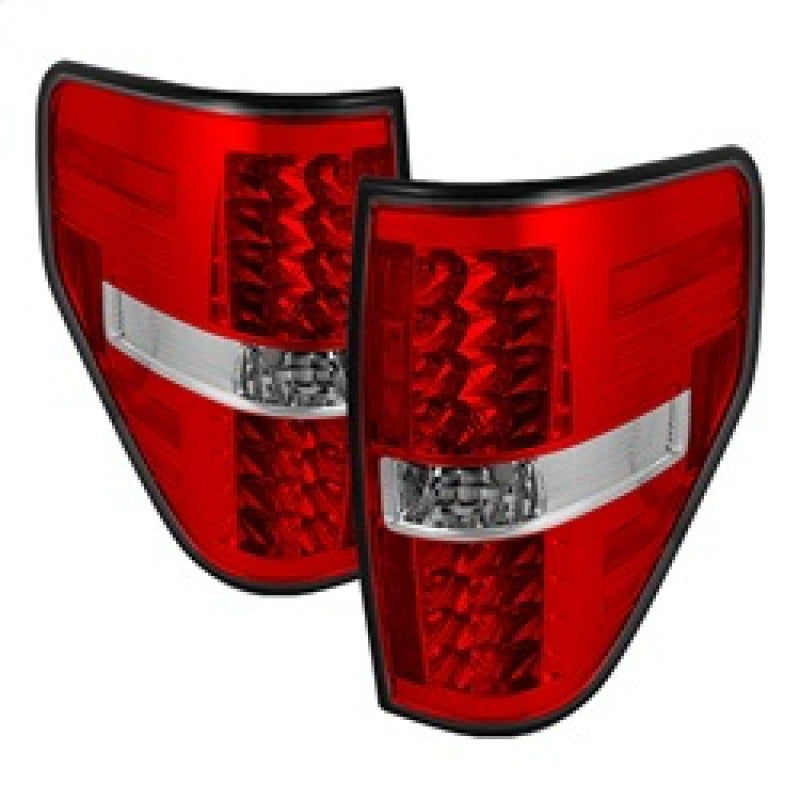 Load image into Gallery viewer, Spyder Ford F150 09-14 LED Tail Lights Red Clear ALT-YD-FF15009-LED-RC
