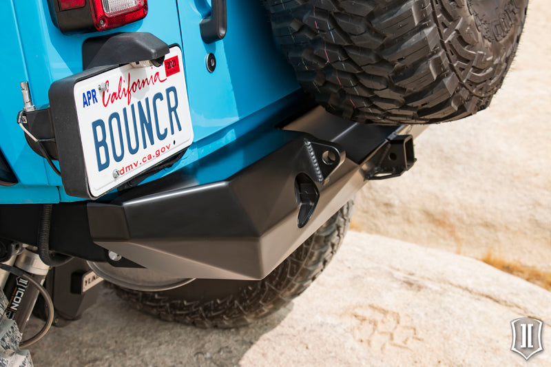 Load image into Gallery viewer, ICON 07-18 Jeep Wrangler JK Pro Series 2 Rear Bumper w/Hitch/Tabs
