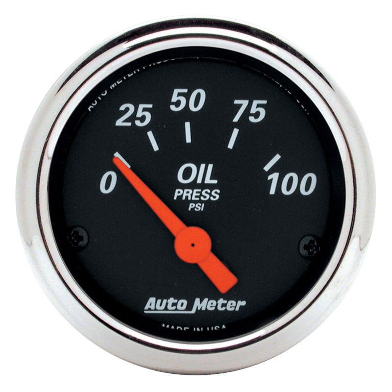 Load image into Gallery viewer, Autometer Designer Black 2 1/16in 100 PSI Electronic Oil Pressure Gauge
