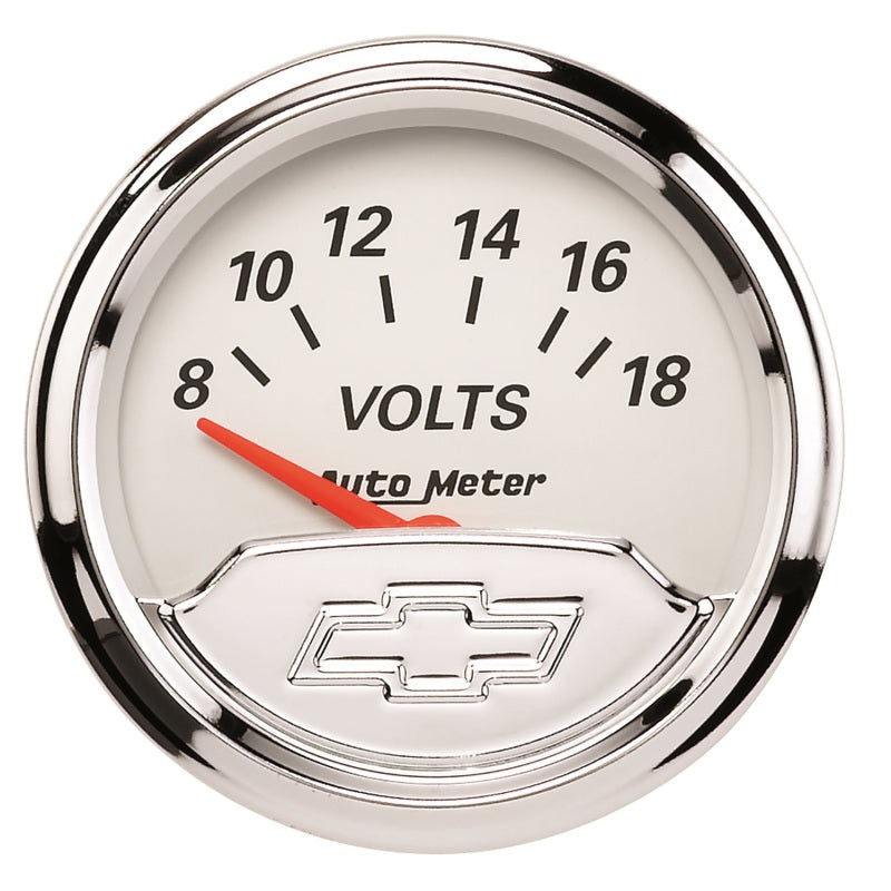Load image into Gallery viewer, Autometer Chevy Vintage 2in 8-18 Volts Short Sweep Electronic Voltmeter Gauge
