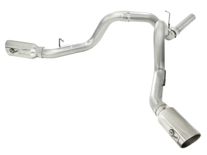 Load image into Gallery viewer, aFe MACHForce XP Exhaust Aluminized Dual Split DPF Back 11-15 GM Diesel Truck V8-6.6L (td) (pol tip)
