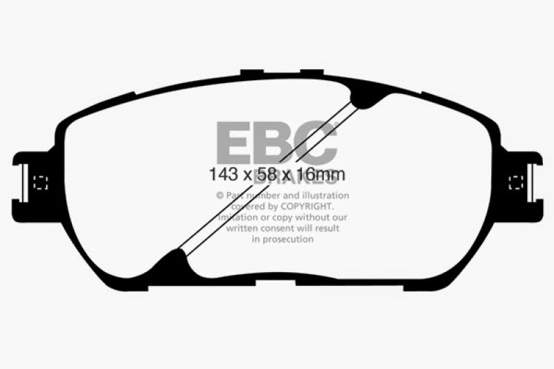 Load image into Gallery viewer, EBC 02-03 Lexus ES300 3.0 Yellowstuff Front Brake Pads
