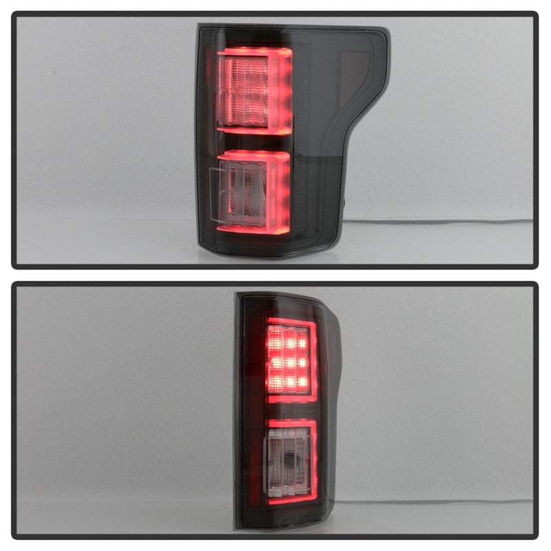 Load image into Gallery viewer, Spyder 18-19 Ford F-150 (w/o Blind Spot Sensor) LED Tail Lights - Blk Smk (ALT-YD-FF15018-LED-BSM)
