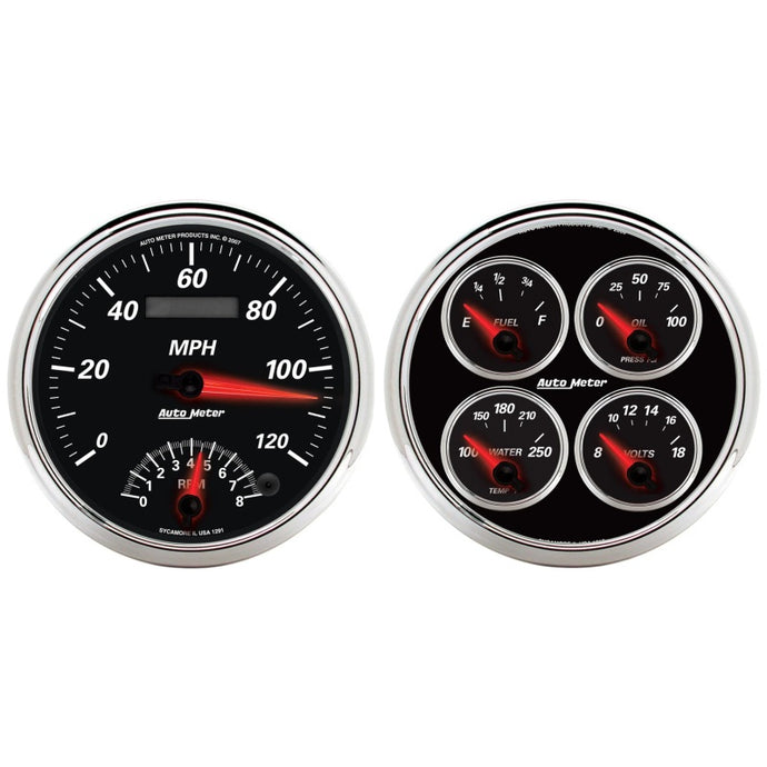 Autometer 5inch Kit Box - Tach Speedo Combo / Oil Pressure / Water Temp / Volt / Fuel Level