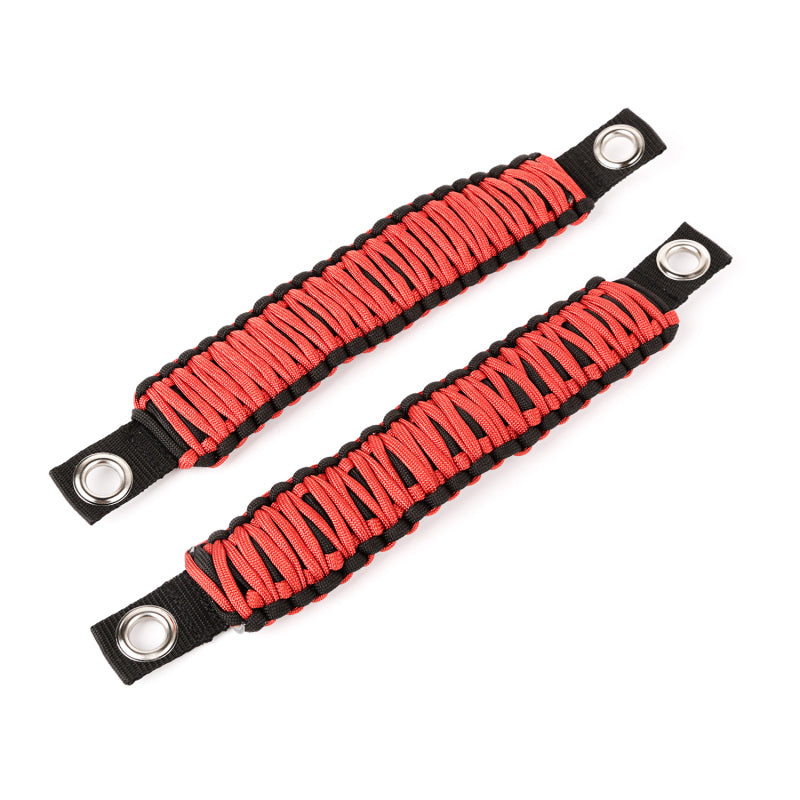 Load image into Gallery viewer, Rugged Ridge Paracord A-Pillar Grab Handle Red 07-18 Jeep Wrangler JK
