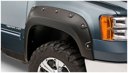 Bushwacker 07-10 GMC Sierra 3500 Fleetside Boss Pocket Style Flares 4pc Excludes Dually - Black