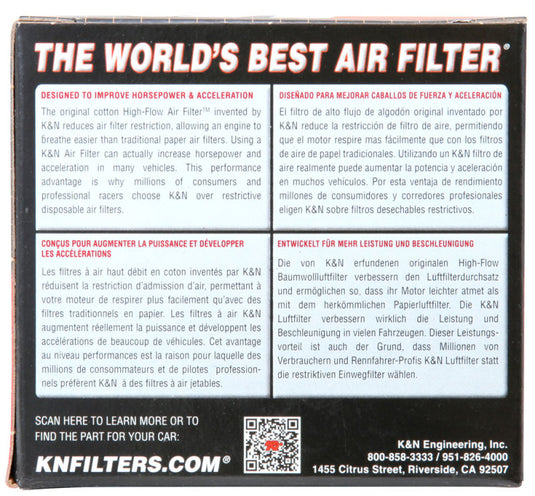K&N Universal Rubber Filter Round Tapered 1-11/16 Flange 3.5in Base OD x 2in Top OD x 4in H