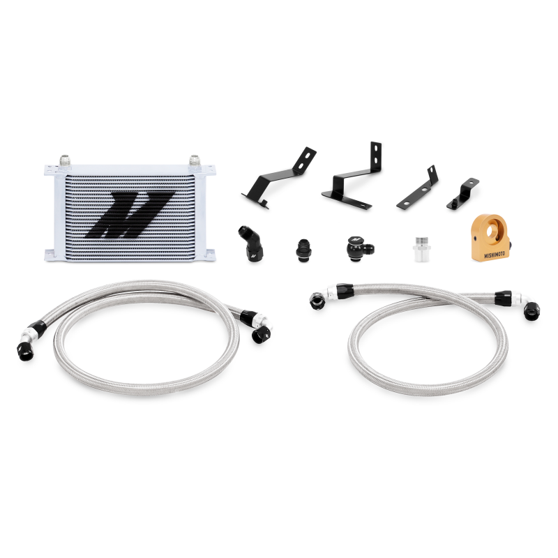 Load image into Gallery viewer, Mishimoto 2016+ Chevy Camaro Oil Cooler Kit w/ Thermostat - Silver
