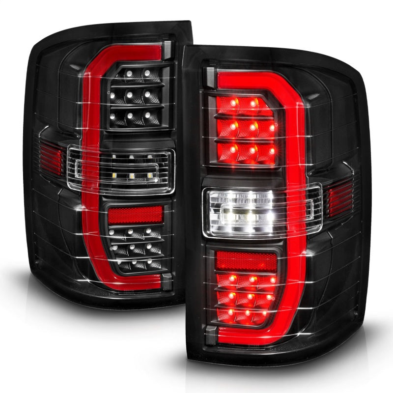 Load image into Gallery viewer, ANZO 14-18 GMC Sierra 1500 Full LED Taillights Black Housing Clear Lens (w/C Light Bars)
