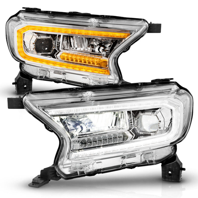 Load image into Gallery viewer, ANZO 19-23 Ford Ranger Full LED Projector Headlights w/ Initiation &amp; Sequential - Chrome
