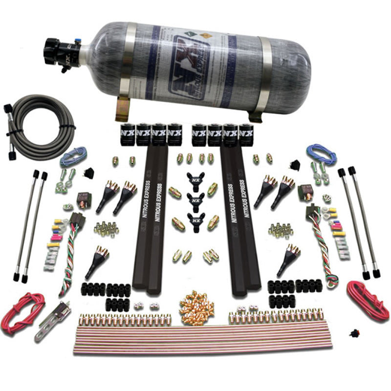Load image into Gallery viewer, Nitrous Express 6 Cyl SX2 Dual Stage Nozzle Nitrous Kit w/12lb Bottle
