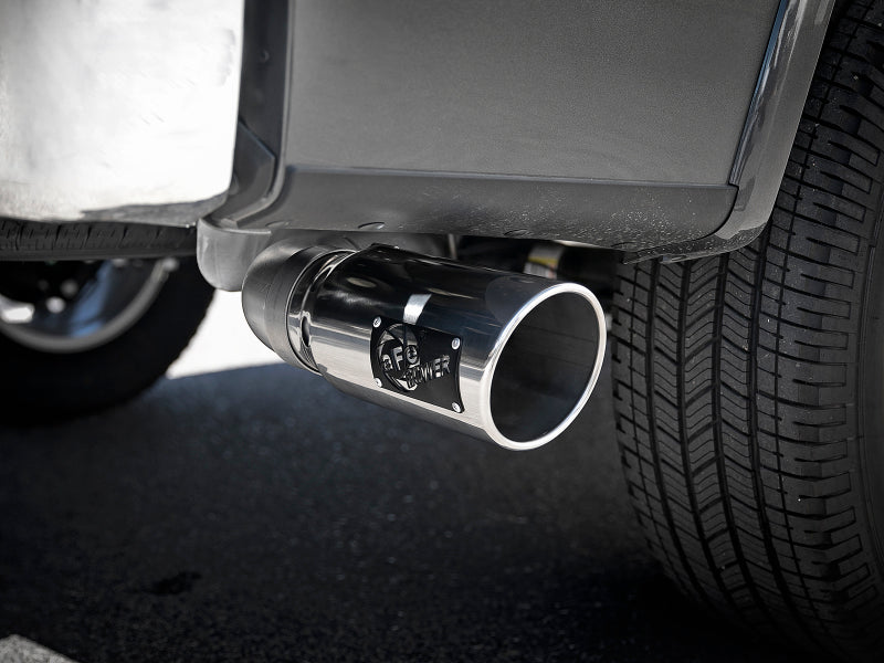 Load image into Gallery viewer, aFe Large Bore-HD 4in 409 SS DPF-Back Exh 18-19 Ford F-150 V6-3.0L (td) w/ Polished Tip
