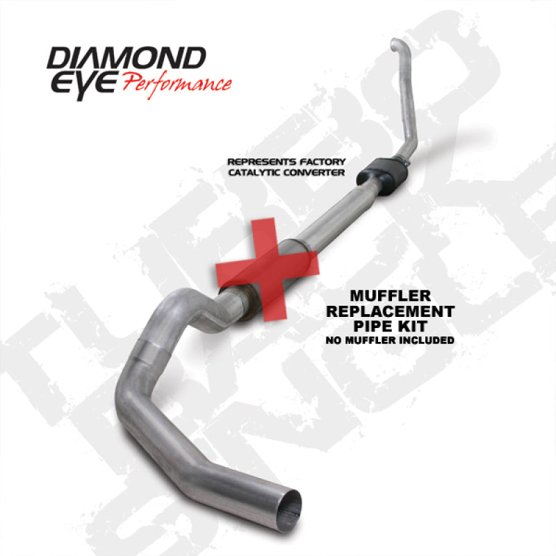 Load image into Gallery viewer, Diamond Eye KIT 5in TB MFLR RPLCMENT PIPE SGL ALUM 94-97 5 7 3L F250/F350 PWRSTROKE NFS W CARB STDS
