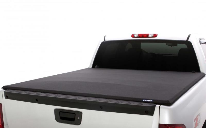 Load image into Gallery viewer, Lund 02-17 Dodge Ram 1500 (6.5ft. Bed Excl. Rambox) Genesis Elite Tri-Fold Tonneau Cover - Black
