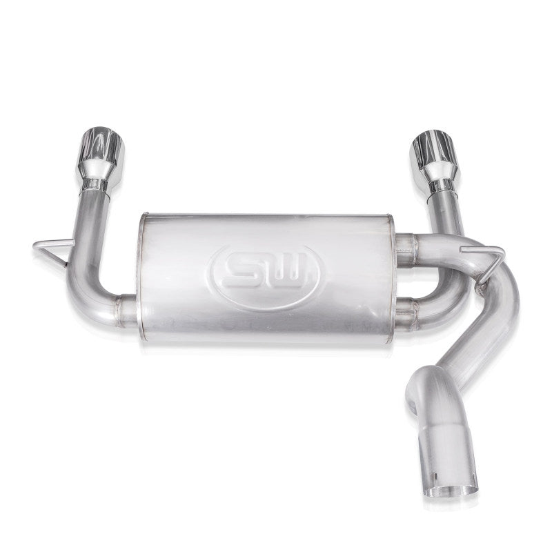 Load image into Gallery viewer, Stainless Works 2018+ Jeep Wrangler JL 304SS Factory Connect 2.5in Axle Back Exhaust System
