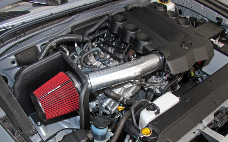 Load image into Gallery viewer, Spectre 10-18 Toyota FJ 10-15 4Runner V6-4.0L F/I Air Intake Kit - Polished w/Red Filter
