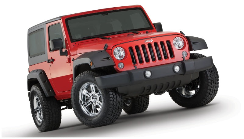 Load image into Gallery viewer, Bushwacker 07-18 Jeep Wrangler Pocket Style Flares 2pc - Black
