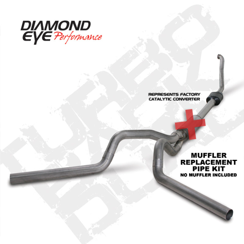 Load image into Gallery viewer, Diamond Eye KIT 4in TB MFLR RPLCMENT PIPE DUAL SS 94-97 5 7 3L F250/F350 PWRSTROKE NFS W CARB STDS
