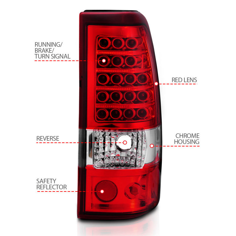 Load image into Gallery viewer, ANZO 2003-2006 Chevrolet Silverado 1500 LED Taillights Red/Clear
