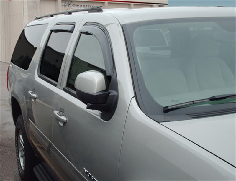 Load image into Gallery viewer, Stampede 2007-2013 Chevy Avalanche Crew Cab Pickup Snap-Inz Sidewind Deflector 4pc - Smoke
