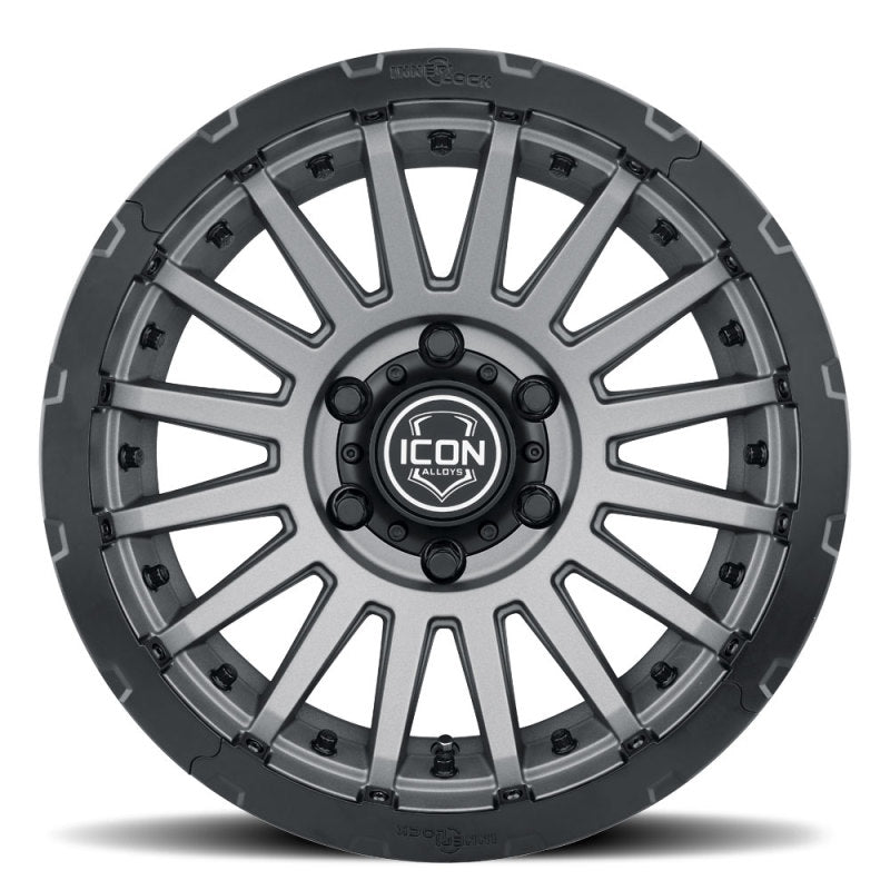 Load image into Gallery viewer, ICON Recon Pro 17x8.5 5x5 -6mm Offset 4.5in BS 71.5mm Bore Charcoal Wheel
