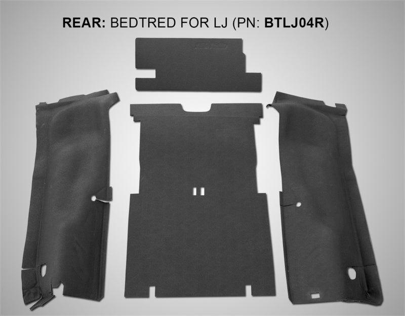 Load image into Gallery viewer, BedRug 03-06 Jeep LJ Unlimited Rear 4pc BedTred Cargo Kit (Incl Tailgate &amp; Tub Liner)
