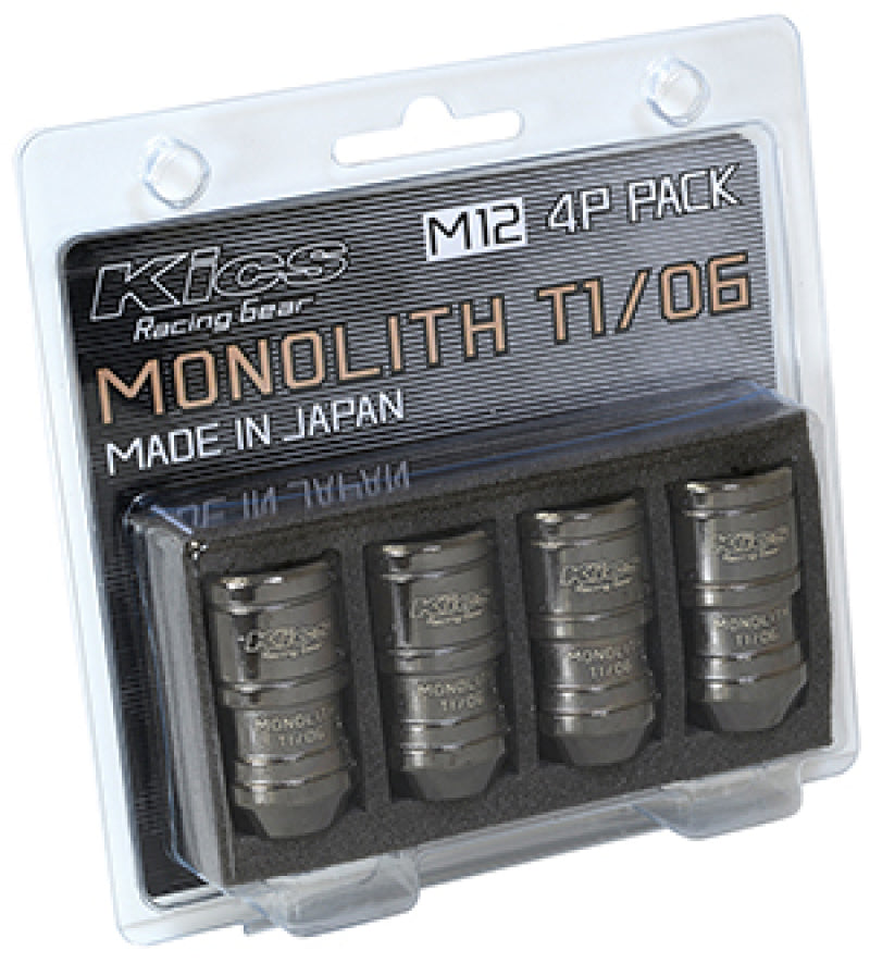 Load image into Gallery viewer, Project Kics 12 x 1.5 Glorious Black T1/06 Monolith Lug Nuts - 4 Pcs
