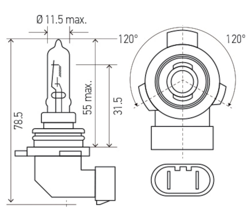 Load image into Gallery viewer, Hella Bulb 9012LL/HIR2 12V 55W PX22d
