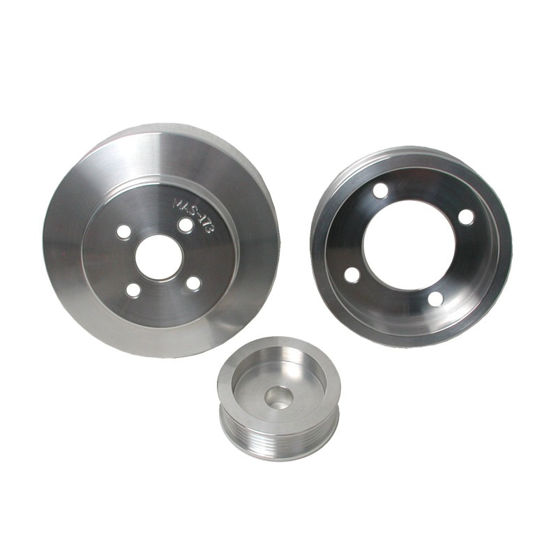 Load image into Gallery viewer, BBK 94-95 Mustang 5.0 Underdrive Pulley Kit - Lightweight CNC Billet Aluminum (3pc)
