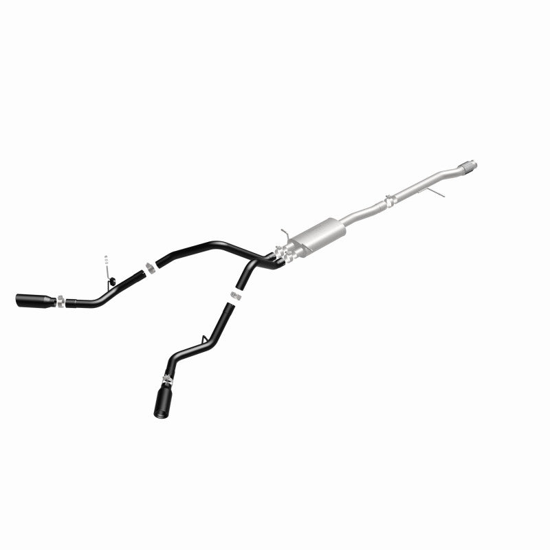 Load image into Gallery viewer, MagnaFlow SYS Cat-Back 3.5in Black Dual Split Rear Tips 14-15 Chevy Silverado/GMC Sierra 4.3L-5.3L

