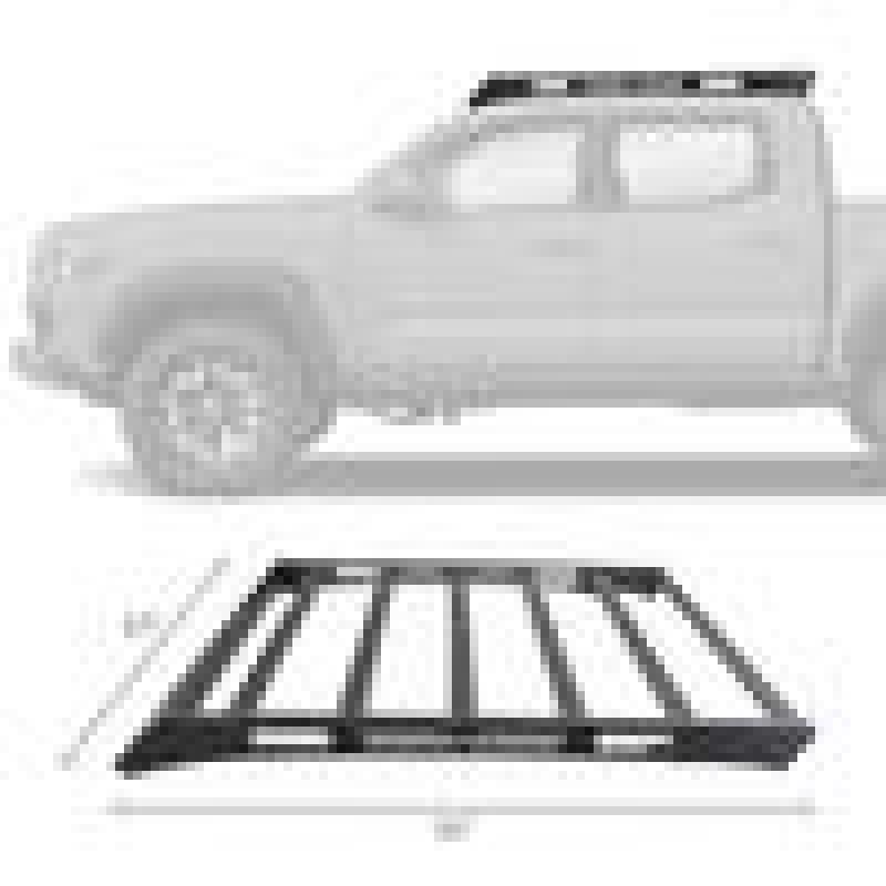 Load image into Gallery viewer, Go Rhino 16-23 Toyota Tacoma DC Ceros Low Profile Roof Rack - Tex. Blk
