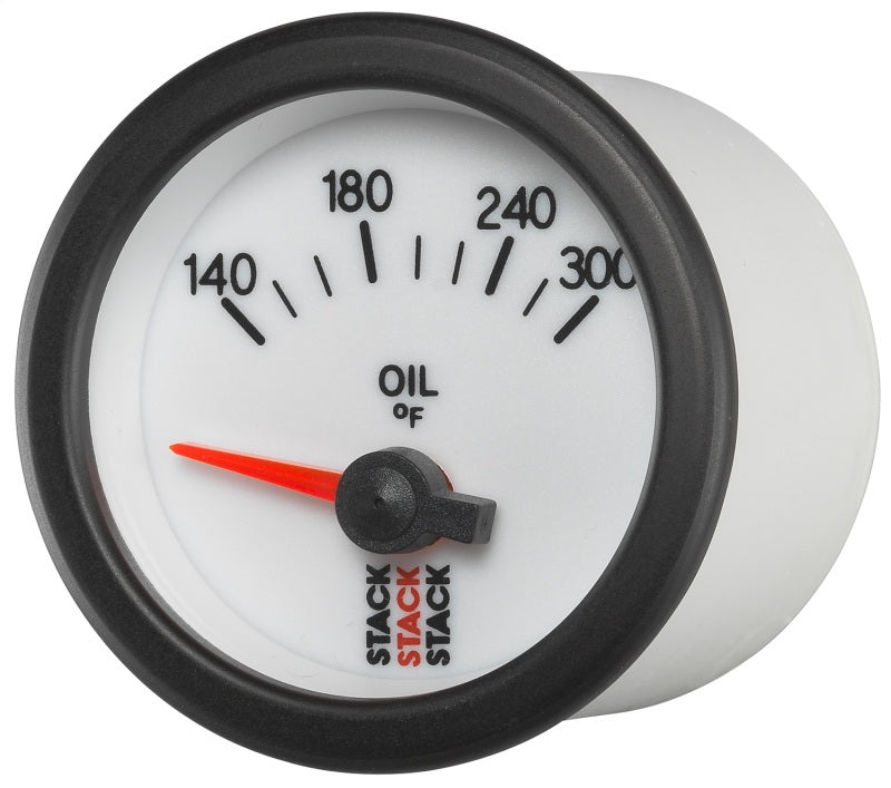 Load image into Gallery viewer, Autometer Stack 52mm 140-300 Deg F 1/8in NPTF Electric Oil Temp Gauge - White
