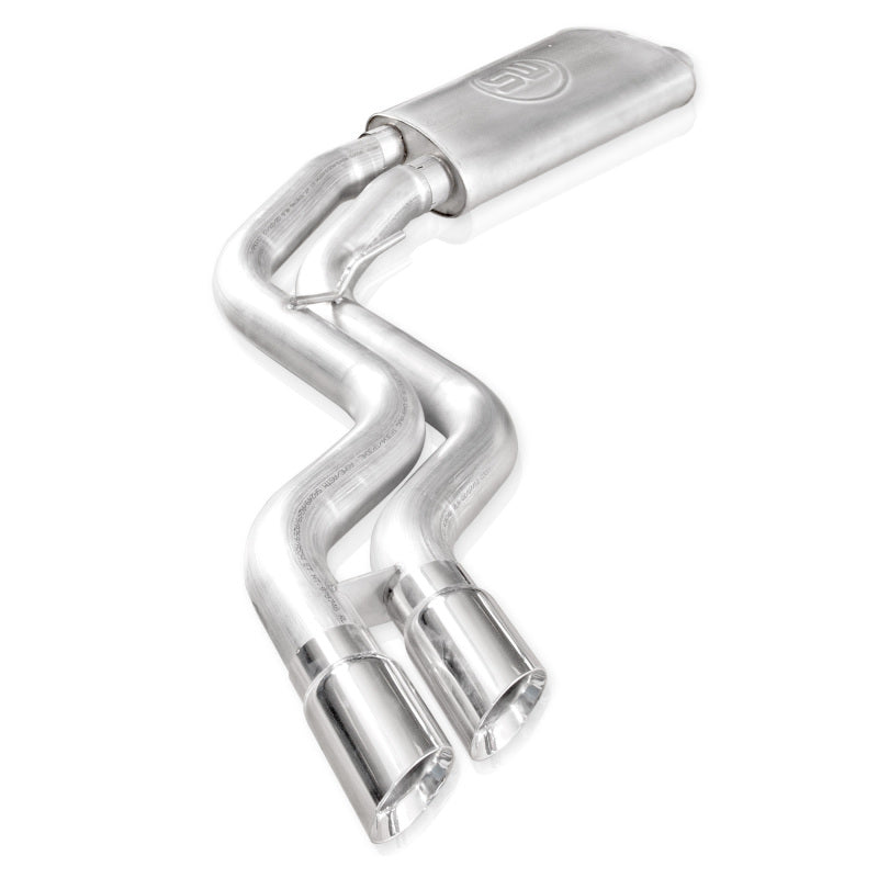 Load image into Gallery viewer, Stainless Works 2015-18 F-150 Exhaust X-Pipe Resonator Muffler Exits In Front Of Passenger Rear Tire
