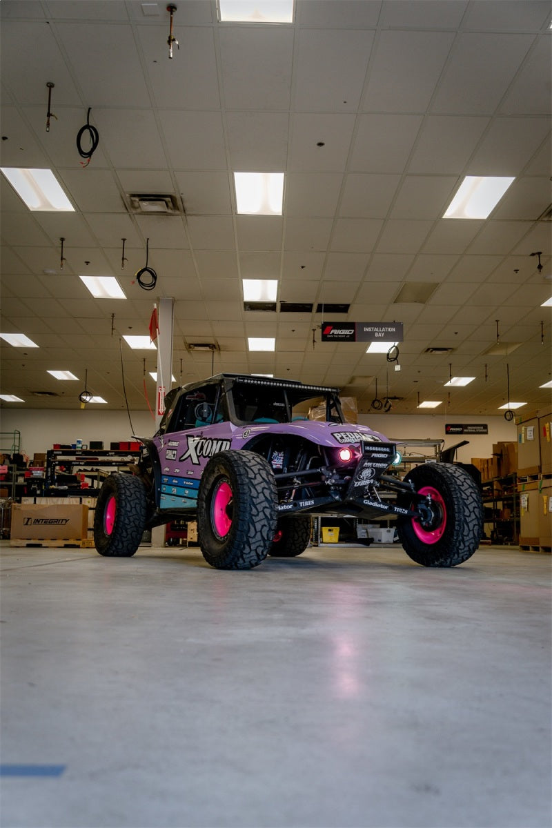 Load image into Gallery viewer, Rigid Industries x SHREDDY 360-Series 4in Lights w/Wt Bcklght (2) + 6 Covers (2 Pink/2 Teal/2 Blk)
