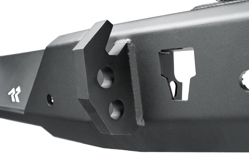Load image into Gallery viewer, Rugged Ridge 18-22 Jeep Wrangler (JL) Rubicon/Spt 2dr HD Rear Bumper w/Swing Out Tire Carrier - Blk
