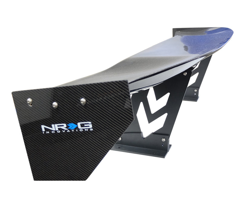 Load image into Gallery viewer, NRG Carbon Fiber Spoiler - Universal (59in.) NRG Logo Large End Plates

