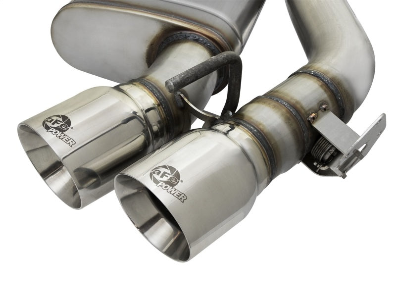 Load image into Gallery viewer, aFe MACHForce XP 3in 304 SS Axle-Back Dual Exhaust (NPP) w/ Polished Tips 16-17 Camaro SS V8-6.2L
