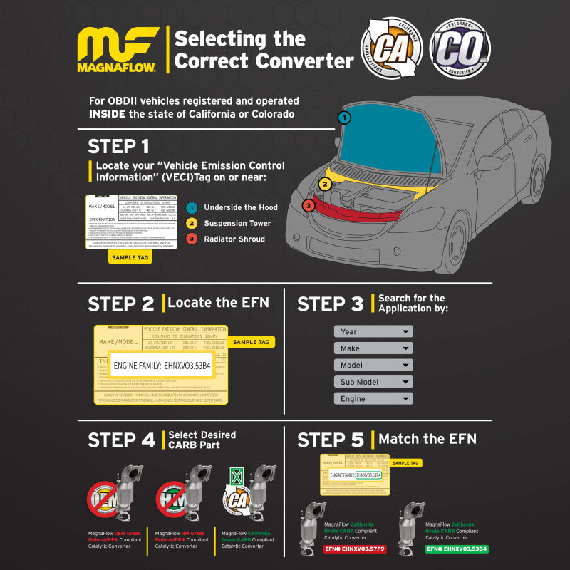 Load image into Gallery viewer, MagnaFlow 13-15 Toyota Tacoma California Grade CARB Compliant Direct-Fit Catalytic Converter
