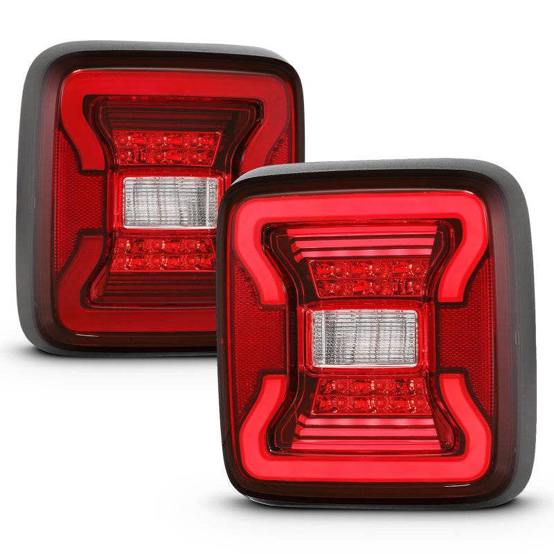 Load image into Gallery viewer, ANZO 18-19 Jeep Wrangler JL LED Taillights Black
