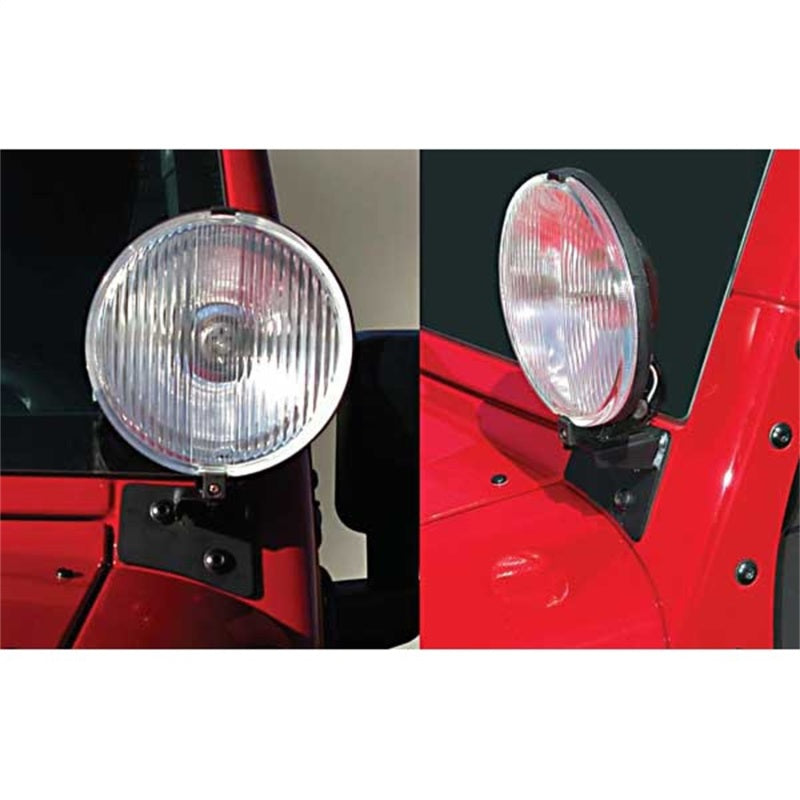 Load image into Gallery viewer, Rugged Ridge 07-18 Jeep Wrangler JK Back Windshield Aux. Light Mounting Brackets
