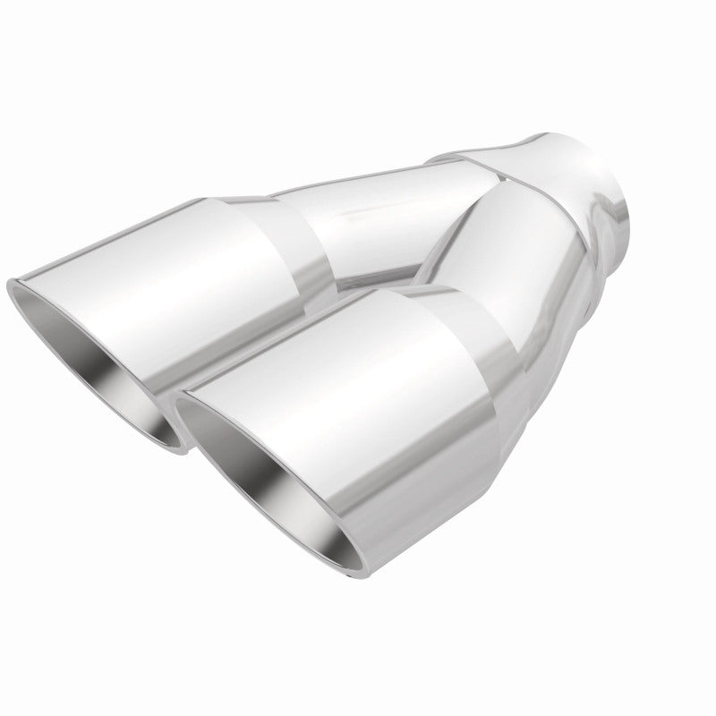 Load image into Gallery viewer, MagnaFlow Double Wall 3in Dual Round Polished Tip 2.25in Inlet
