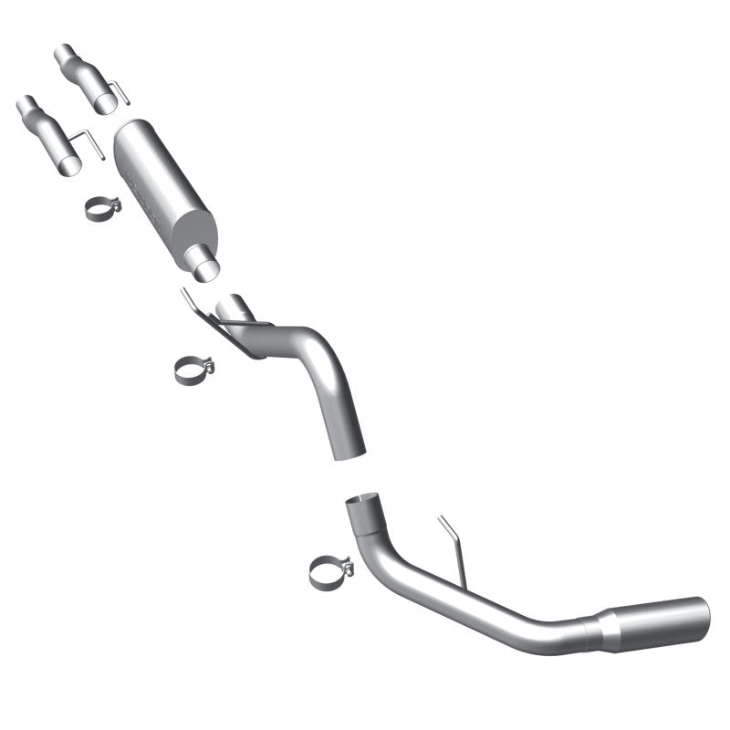 Load image into Gallery viewer, MagnaFlow 11 Ford F-150 3.7L/5.0L/6.2L SS Catback Exhaust Single Rear Side Exit w/ 4in SS Tips
