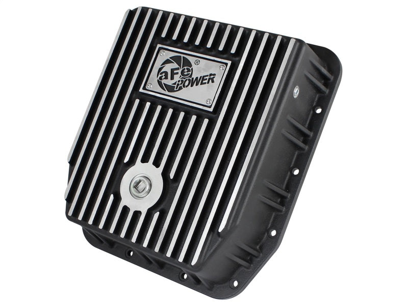 Load image into Gallery viewer, aFe Transmission Pan (Black); Ford Trucks 94-08 AODE
