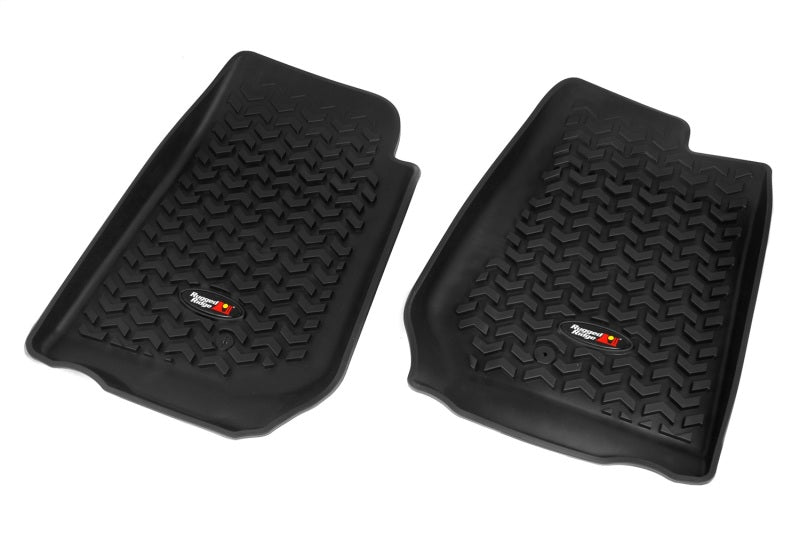 Load image into Gallery viewer, Rugged Ridge Floor Liner Front Black 2007-2018 Jeep Wrangler Unlimited JK 4 Dr
