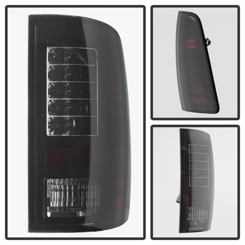 Load image into Gallery viewer, Spyder Dodge Ram 1500 09-14 LED Tail Lights Incandescent- Blk Smke ALT-YD-DRAM09-LED-BSM
