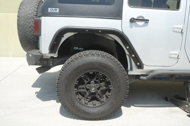 Load image into Gallery viewer, DV8 Offroad 07-18 Jeep Wrangler JK Rear Aluminum Inner Fender - Black

