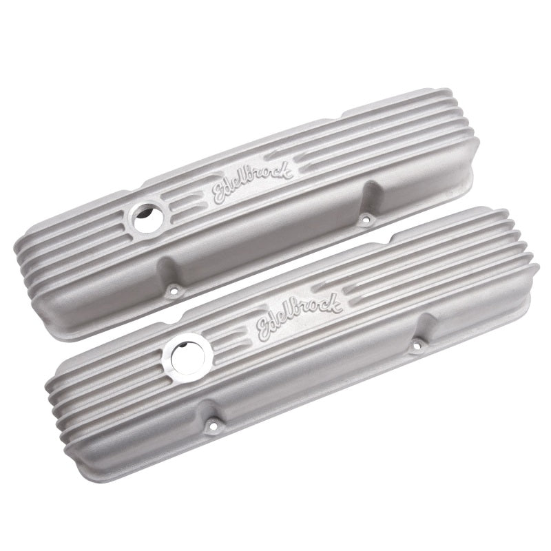 Load image into Gallery viewer, Edelbrock Valve Cover Classic Series Chevrolet 1959-1986 262-400 CI V8 w/ Oil Fill Hole Satin
