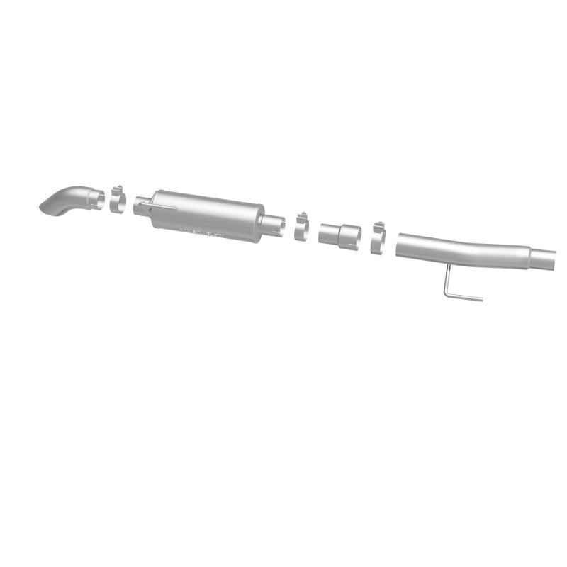 Load image into Gallery viewer, MagnaFlow Cat-Back, SS, 2.5/3in, Turn Down In Front Rear Tire 2015 Ford F150 5.0L V8 Ext Cab

