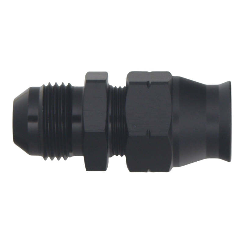 Load image into Gallery viewer, DeatschWerks 8AN Male Flare to 1/2in Hardline Compression Adapter - Anodized Matte Black
